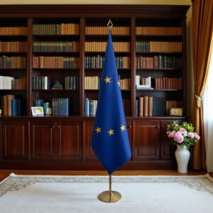 drapeau UE sur hampe