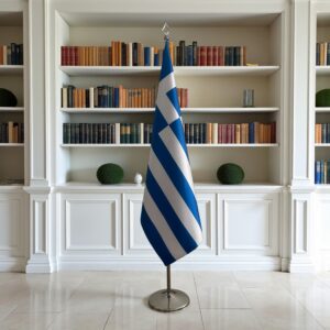 drapeau Grèce avec hampe