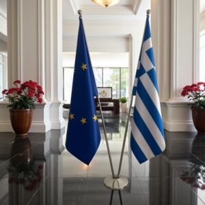 drapeau Grèce et l'UE