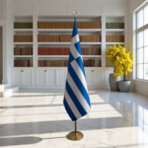 drapeau Grèce avec support