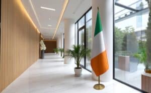 drapeau Irlande avec socle