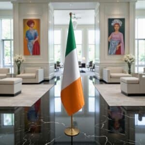 drapeau Irlande avec socle