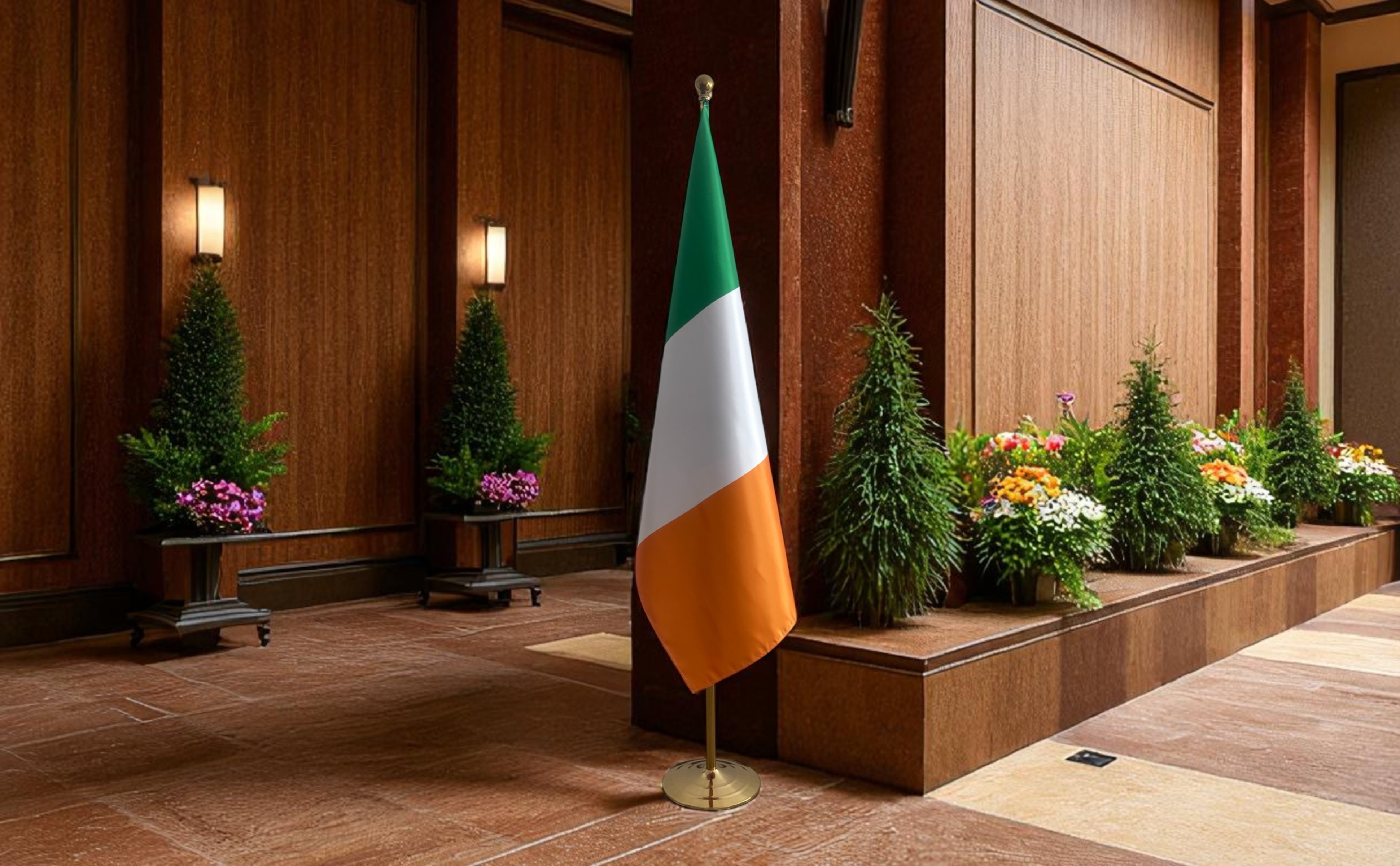 drapeau Irlande avec socle