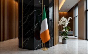 drapeau Irlande avec socle