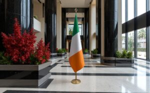 drapeau Irlande avec mat