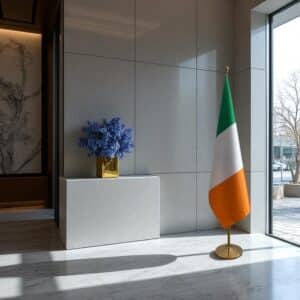 drapeau Irlande avec mat