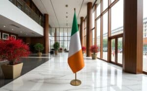 drapeau Irlande avec mat