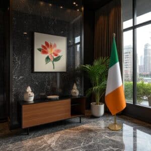 drapeau Irlande avec mat