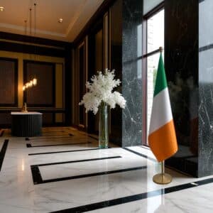 drapeau Irlande avec mat