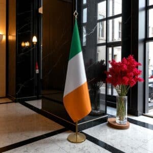 drapeau Irlande avec mat