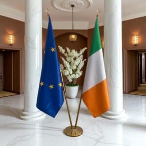 drapeau Irlande avec mat