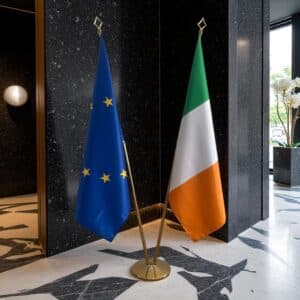 drapeau Irlande avec mat