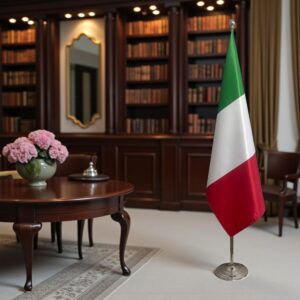 drapeau Italie sur pied