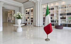drapeau Italie sur pied