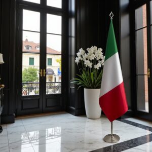 drapeau Italie sur hampe