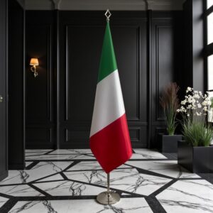 drapeau Italie sur hampe