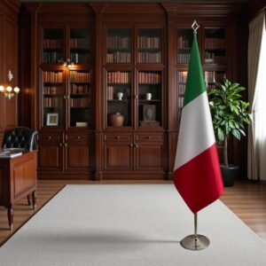 drapeau Italie sur hampe