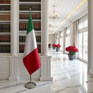drapeau Italie sur hampe