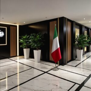 drapeau Italie sur hampe