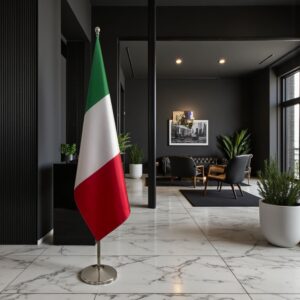 drapeau Italie sur hampe