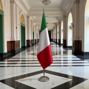 drapeau Italie sur hampe