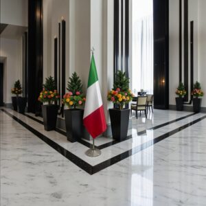 drapeau Italie sur socle