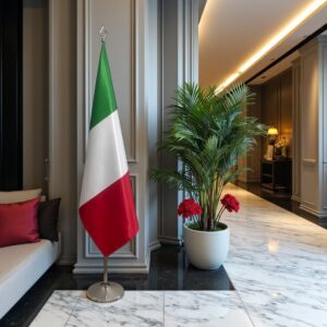 drapeau Italie sur socle