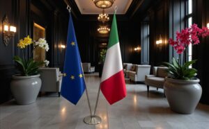 drapeau Italie et UE