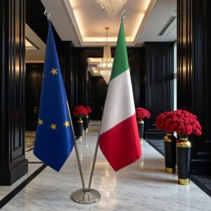 drapeau Italie et UE