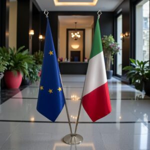 drapeau Italie et UE
