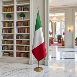 drapeau Italie avec hampe