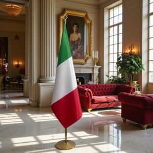 drapeau Italie avec hampe