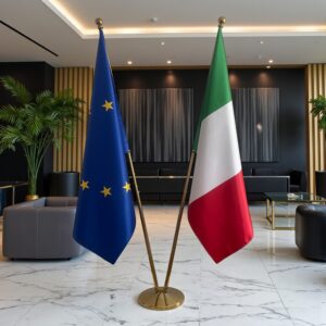 drapeau Italie avec hampe