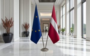 drapeau Lettonie et UE
