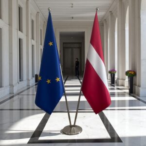 drapeau Lettonie et UE
