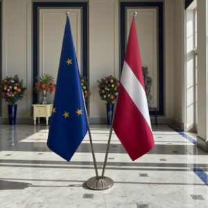 drapeau Lettonie et UE