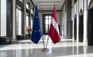 drapeau Lettonie et UE
