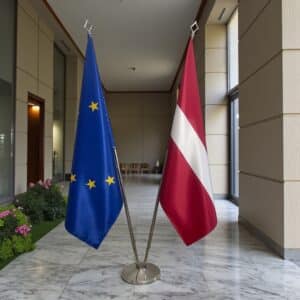 drapeau Lettonie et UE