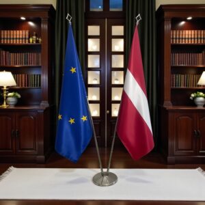 drapeau Lettonie et UE