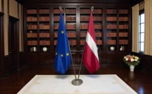 drapeau Lettonie et UE