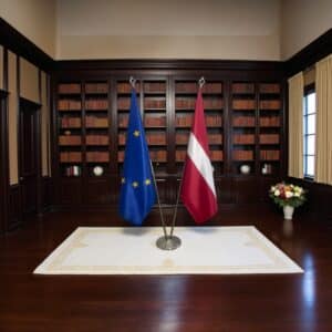 drapeau Lettonie et UE