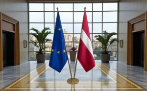 drapeau Lettonie et UE