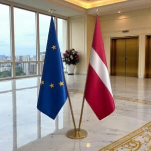 drapeau Lettonie et UE