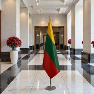drapeau Lituanie sur pied