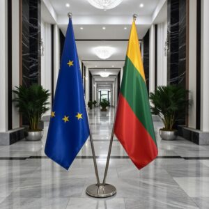 drapeau Lituanie et UE