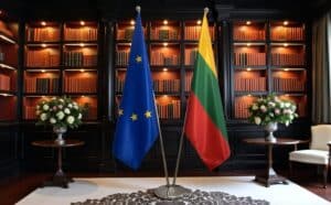drapeau Lituanie et UE