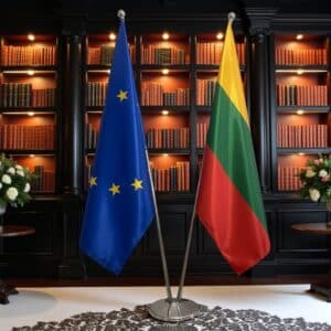 drapeau Lituanie et UE