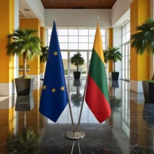 drapeau Lituanie et UE