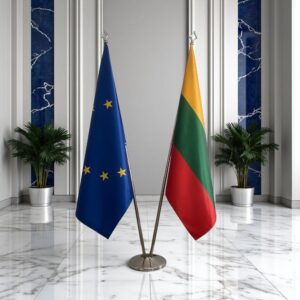 drapeau Lituanie et UE