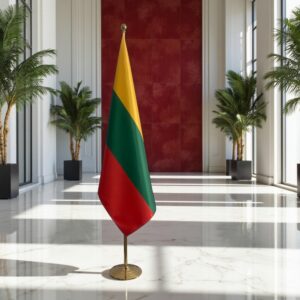 drapeau Lituanie sur socle